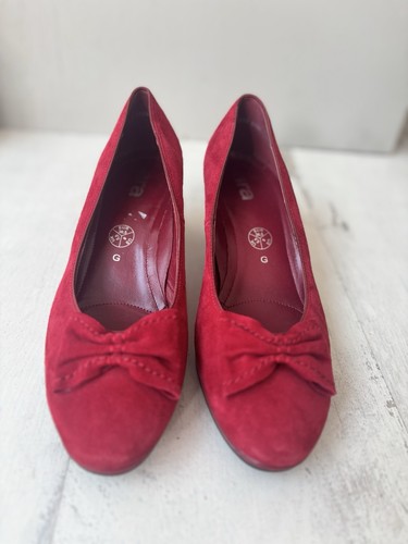 Ara red suede leather court
