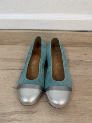 Ara turquoise suede pumps - turquoise,