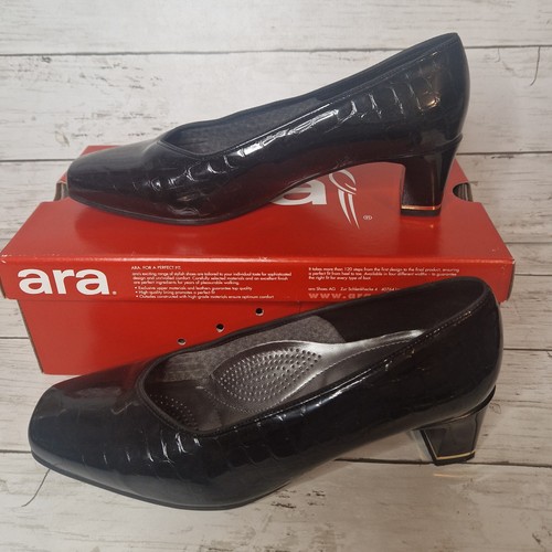 Ara ladies black patent - ara,