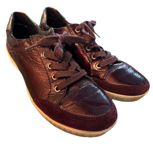 Ara trainers maroon patent - ara,