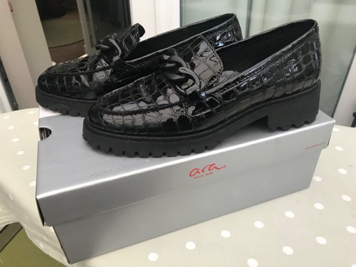 Ara kent black patent - black,