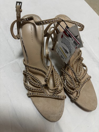 Zara studded stiletto sandals - zara,